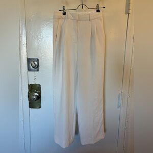 white Aritzia trousers